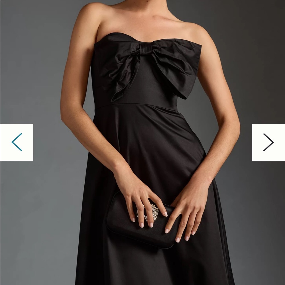 NWT Anthropologie black strapless dress